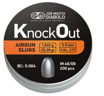 JSB KO Slugs, 5,5mm (0.217) - 1,645g 200pcs