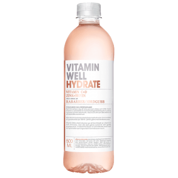 Vitamin Well HYDRATE Rabarber/Jordgubb 50cl
