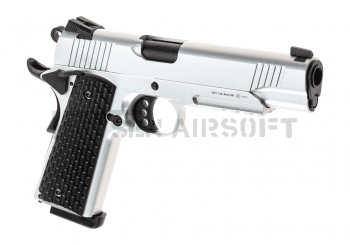 Army Armament M1911 Tactical Full Metal GBB Silver