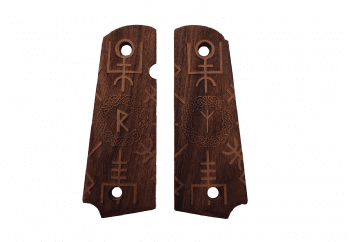 1911 Walnut Grip Runes
