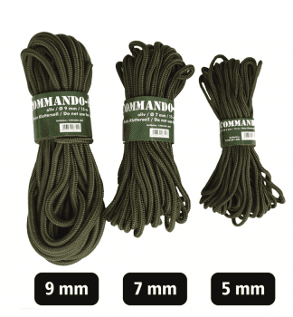 Miltec OD 5mm (15 meter) commando rope