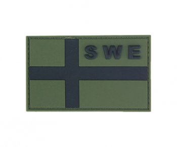 SWE PVC Flagga 7cm Skog