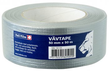 Hall Miba Vävtejp / Silvertejp grå 50 mm x 50 m