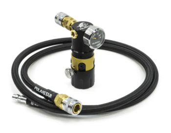 POLARSTAR Micro Regulator Gen 2 w/ 36 tum Braided Air Line, QD Fitting - BK