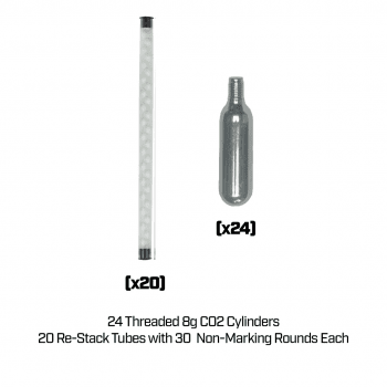 UNIT9 Ammo Pack - 600 Non-Marking White Punisher inkl 20 st 8g Co2