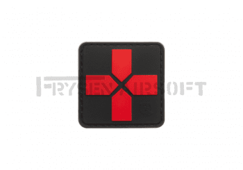 Red Cross Rubber Patch Blackmedic