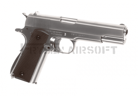 WE Silver 1911 with Brown Grips