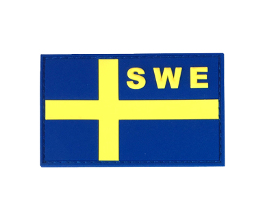 SWE PVC Flagga 4cm Fullfärg