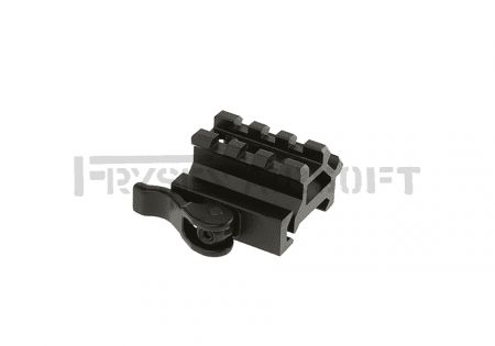 Leapers QD Angle Mount Double Rail 3-Slot Black
