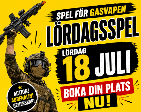 Lördagsspel 18/7 Endast gasvapen