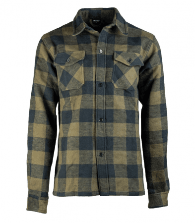 Black/OD Flannel Shirt S