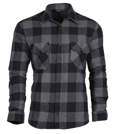 Black/Grey Flannel Shirt Light S