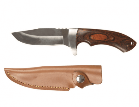 Miltec Hunting Knife With Wooden Handle