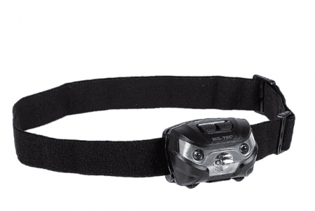 Miltec BLACK MIL-TEC® HEAD LAMP CREE XPE 20-200 Lumen