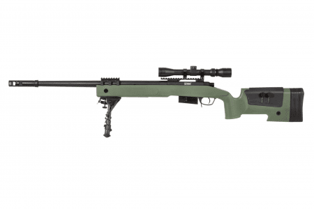 Specna Arms SA-S03 CORE High Velocity Sniper Rifle Replica with Scope and Bipod - Olive