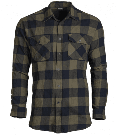 Black/OD Flannel Shirt Light S