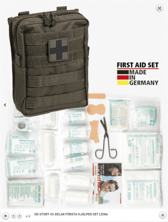Miltec OD Large 43pcs First Aid Set Leina