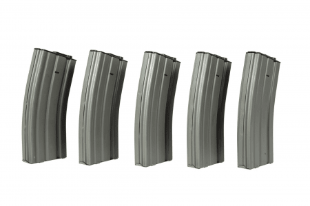 Specna Arms Set of 5 Mid-Cap 120 BB Magazines for M4/M16 Replicas - Grey