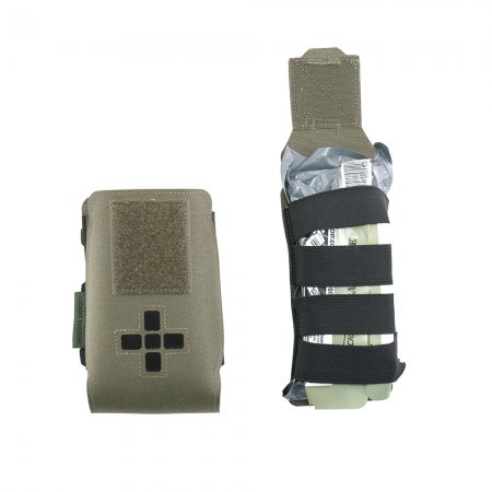 Warrior Laser Cut Small Horizontal Individual First Aid Kit Pouch Ranger Green